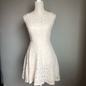 BB Dakota ivory lace skater dress. Size 2